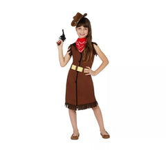 Disfraz para niñas de Vaquera marrón