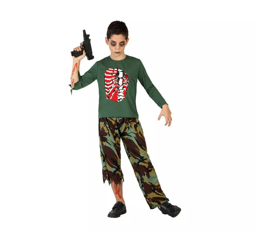 Translation missing: es.Disfraz para niño de Militar Zombie