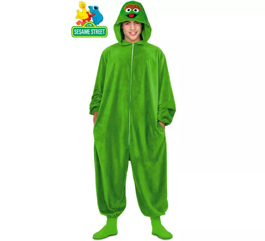 Translation missing: es.Disfraz Pijama de Oscar el Gruñón para adultos