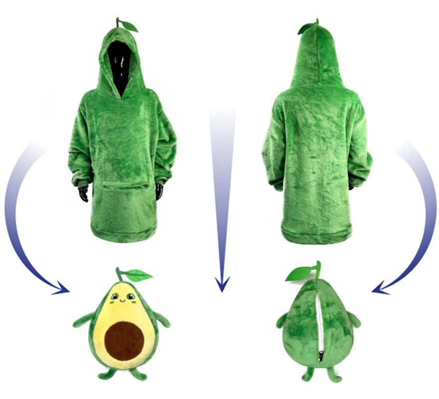 Translation missing: es.Disfraz Sudadera Peluche Agustín Aguacate infantil