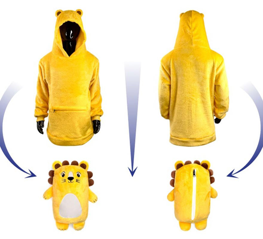 Translation missing: es.Disfraz Sudadera Peluche Lorenzo León para adultos