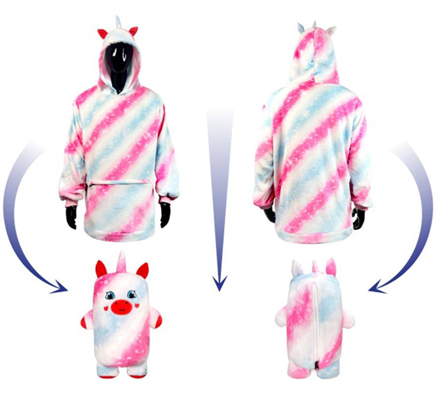 Translation missing: es.Disfraz Sudadera Peluche Uri Unicornio infantil