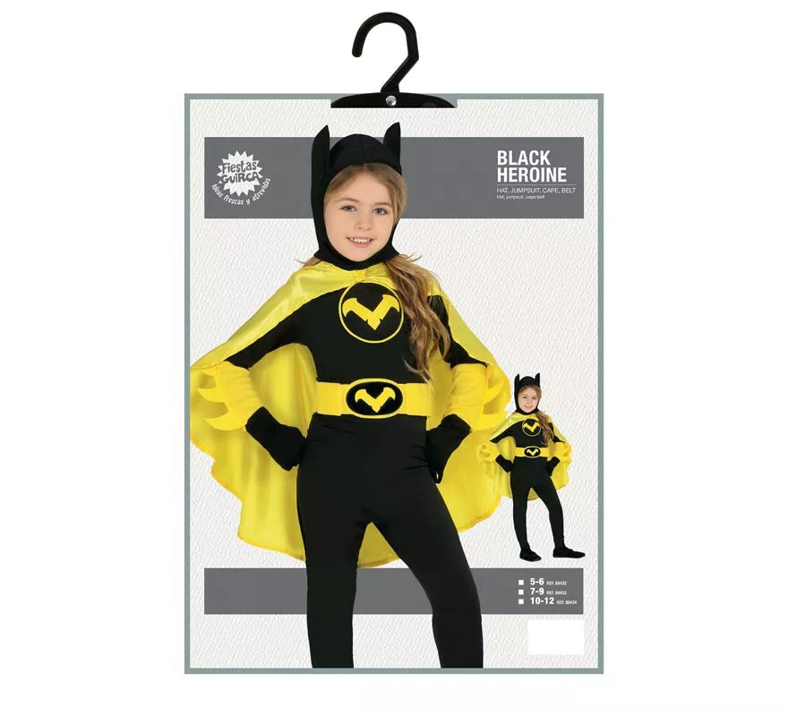 Translation missing: es.Disfraz Superheroína Negra y Amarilla para niña