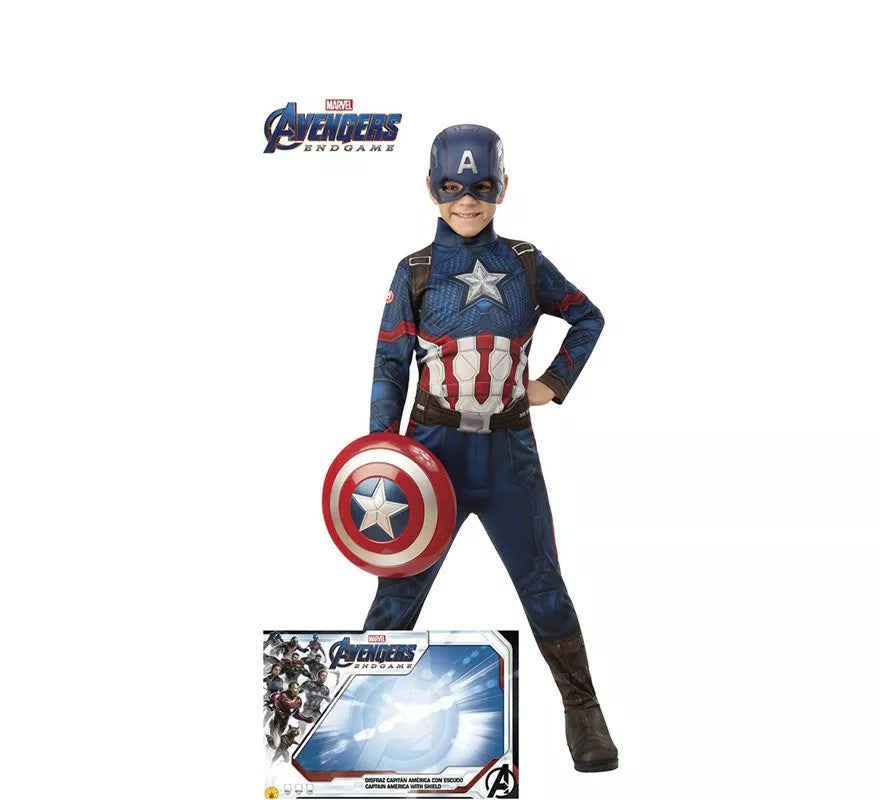 Translation missing: es.Disfraz y Escudo de Capitán América para niño
