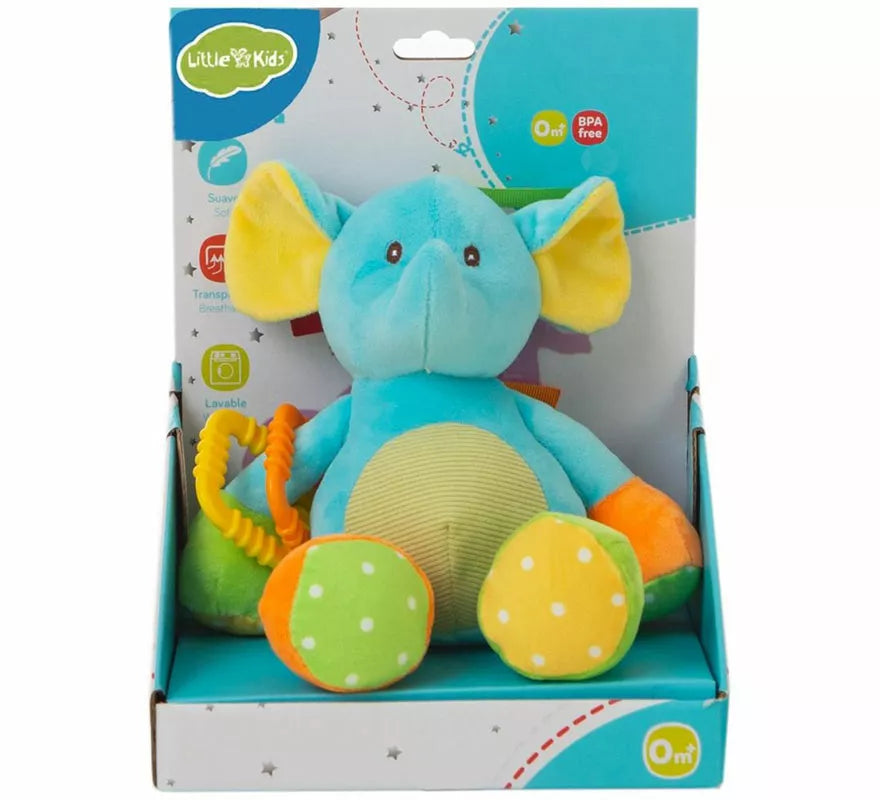 Elefante de Peluche turquesa infantil de 26 cm