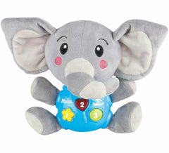 Elefante Musical de Peluche con Luz y Sonido de 24 cm