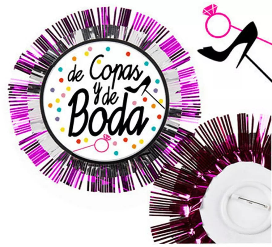 Translation missing: es.Escarapela Chicas de Copas y de Boda de 14 cm