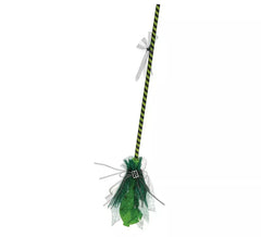 Escoba de Bruja Cuqui verde y negro