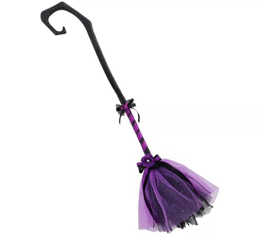 Translation missing: es.Escoba de Bruja Negro y morado