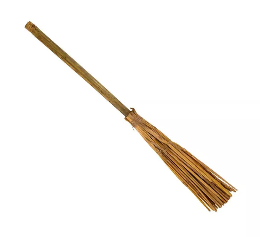 Escoba de Paja marrón mini de 60 cm