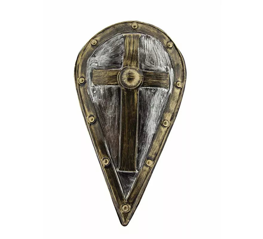 Translation missing: es.Escudo Medieval efecto envejecido plástico de 75x45 cm