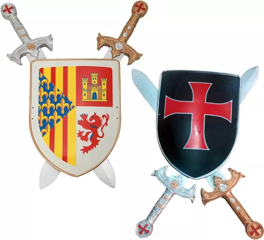 Translation missing: es.Escudo Medieval y 2 Espadas en 2 modelos surtidos