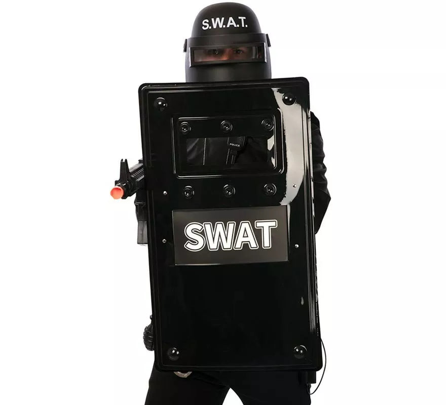 Escudo Swat negro de 66,5X38 cm
