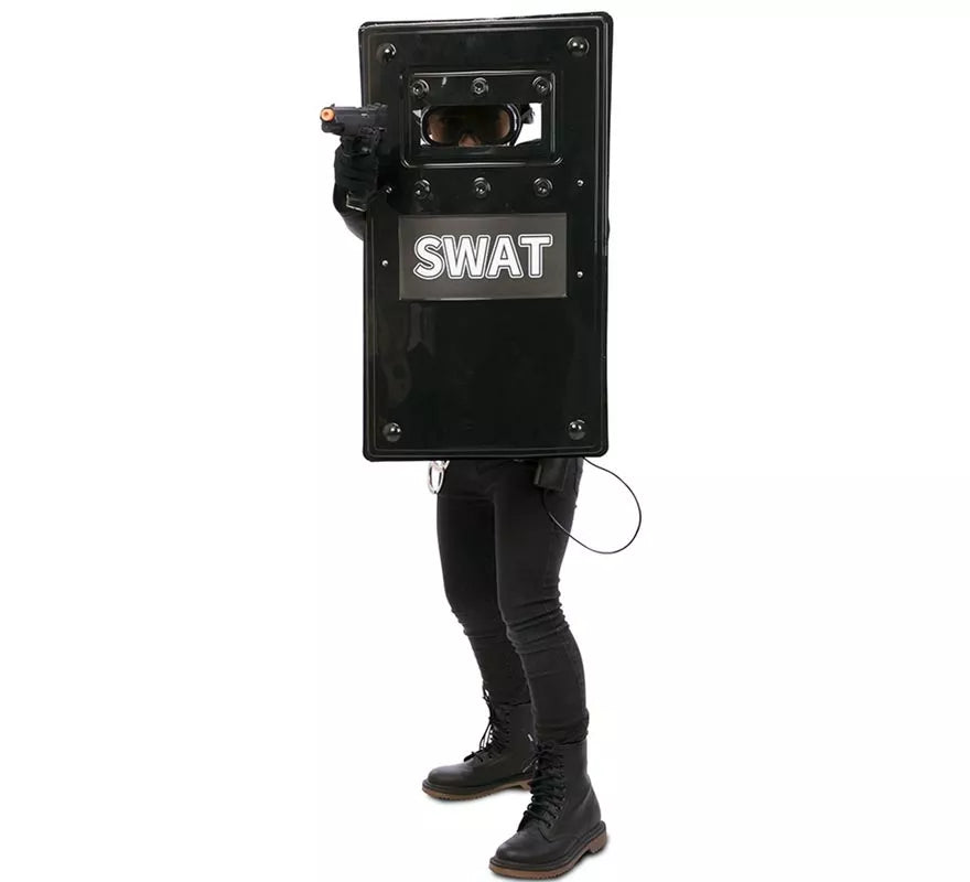 Escudo Swat negro de 66,5X38 cm