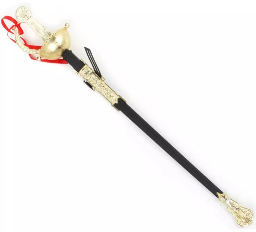 Translation missing: es.Espada de Época negro y dorado de juguete de 72 cm