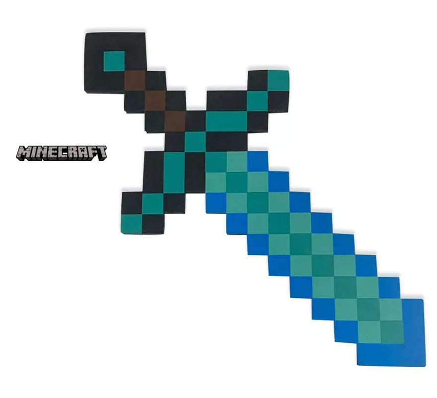 Translation missing: es.Espada de Minecraft azul de juguete 60x30 cm