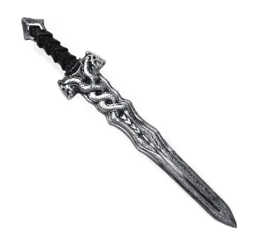 Translation missing: es.Espada Dragones plateada de juguete de 60 cm