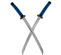 Espadas Ninja con mango azul deluxe de 50 cm