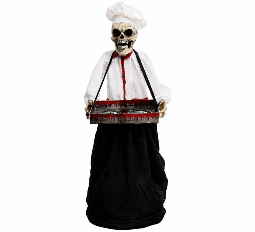 Esqueleto Chef Andante con Sonido y Movimiento de 55x20x140 cm