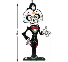 Esqueleto Día de los Muertos para decoración 34x17 cm