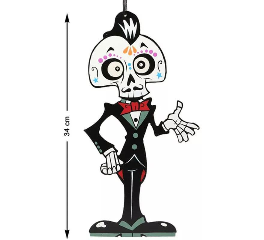 Translation missing: es.Esqueleto Día de los Muertos para decoración 34x17 cm