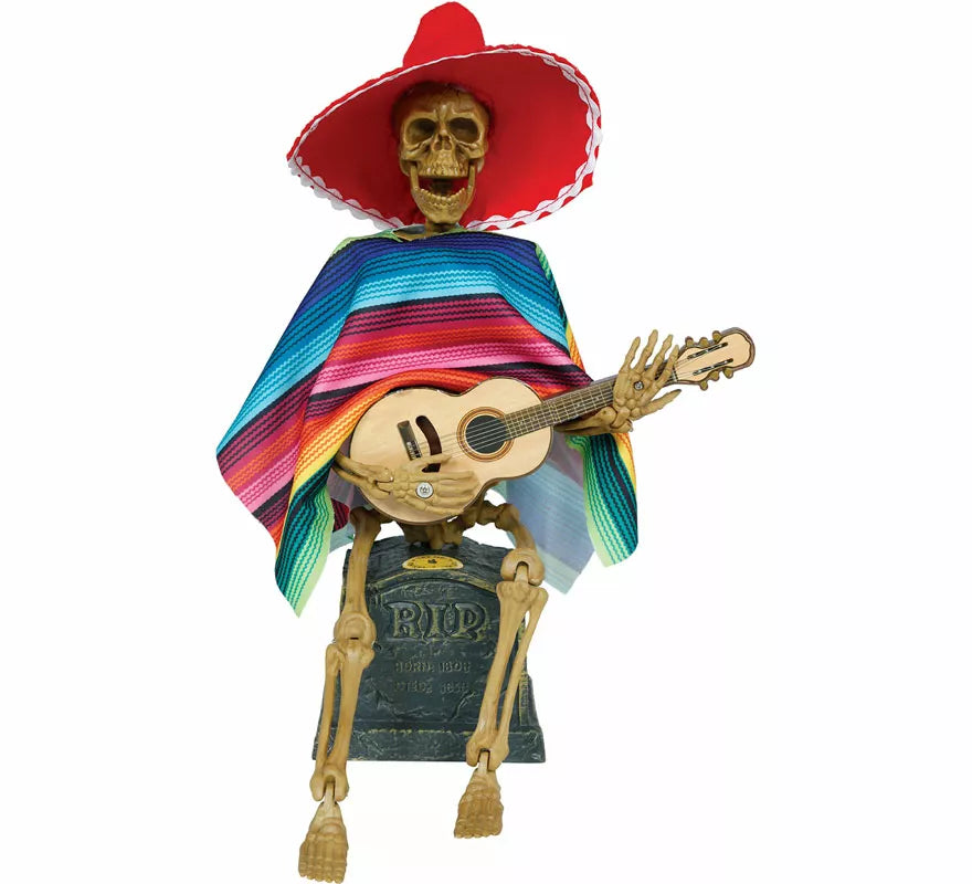 Translation missing: es.Esqueleto Mexicano con Luz, Sonido y Movimiento de 32x10 cm