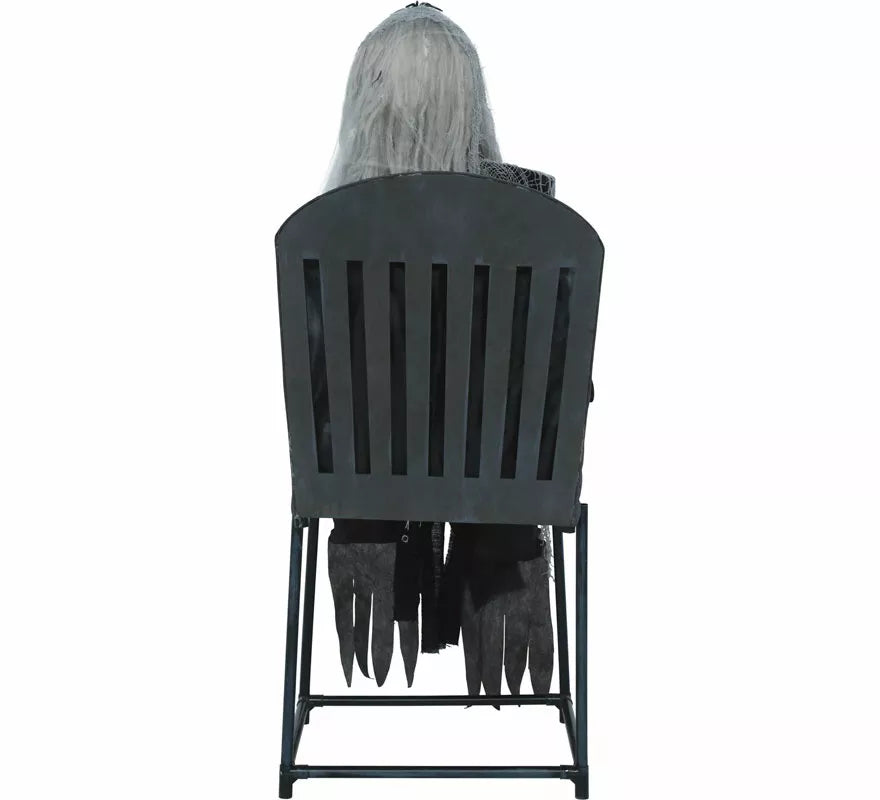Translation missing: es.Esqueleto Susto Silla con Luz, Sonido y Movimiento de 105 cm