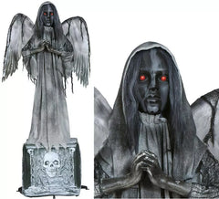 Estatua de Ángel Muerte Luz con Sonido y Movimiento 170 cm