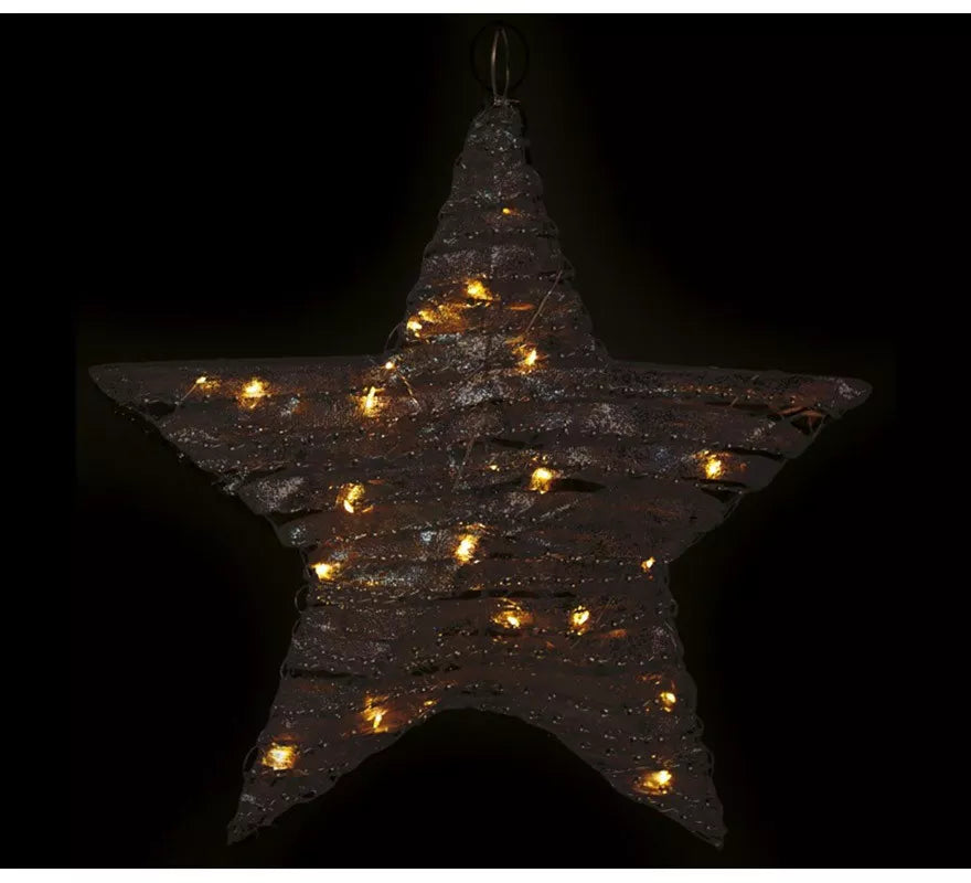 Translation missing: es.Estrella de 30 Led de Tela a Pilas de 40 cm