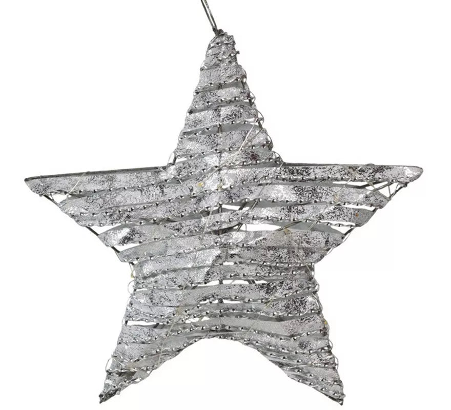 Translation missing: es.Estrella de 30 Led de Tela a Pilas de 40 cm