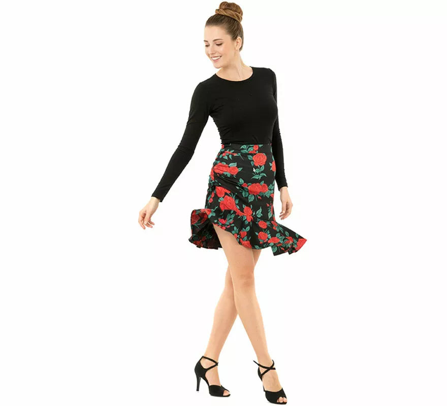 Falda Baile Asimétrica con estampado para mujer