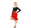 Falda Baile Asimétrica roja para niña