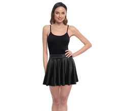 Falda de Vuelo negro metal para mujer