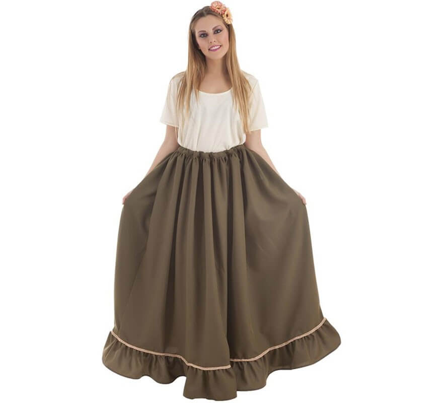 Translation missing: es.Falda Medieval Verde para mujer