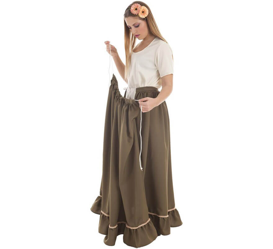 Translation missing: es.Falda Medieval Verde para mujer
