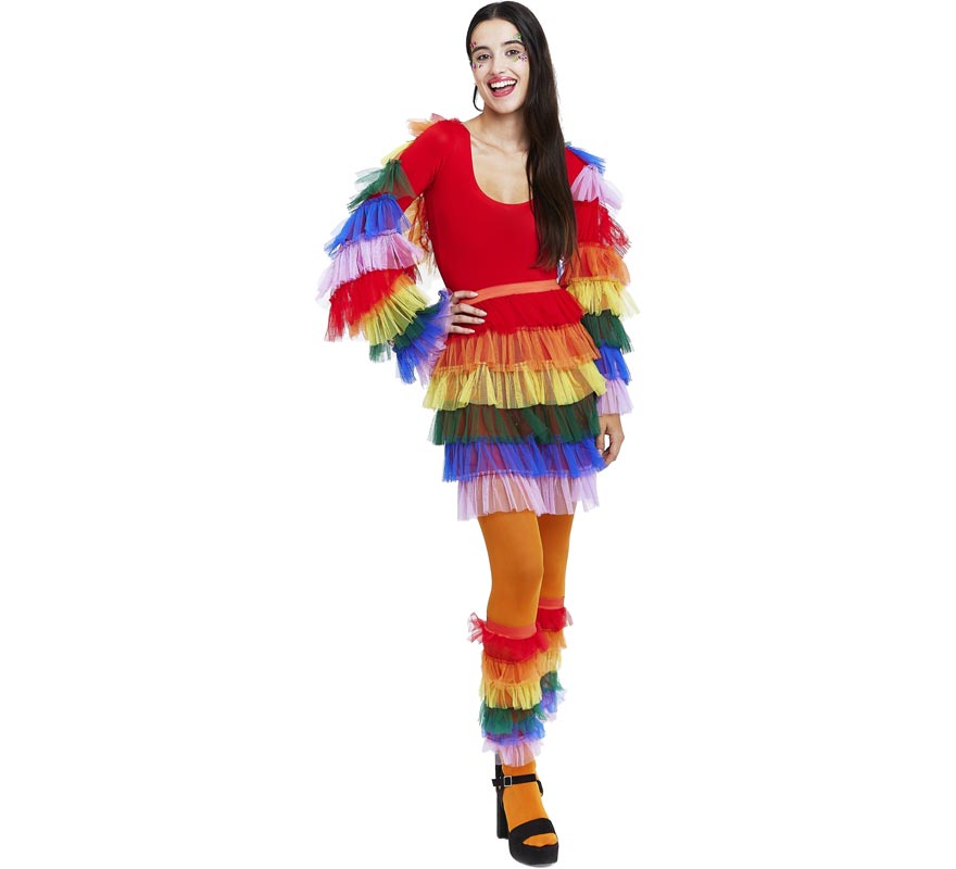 Translation missing: es.Falda Rumbera Arcoíris de tul para mujer