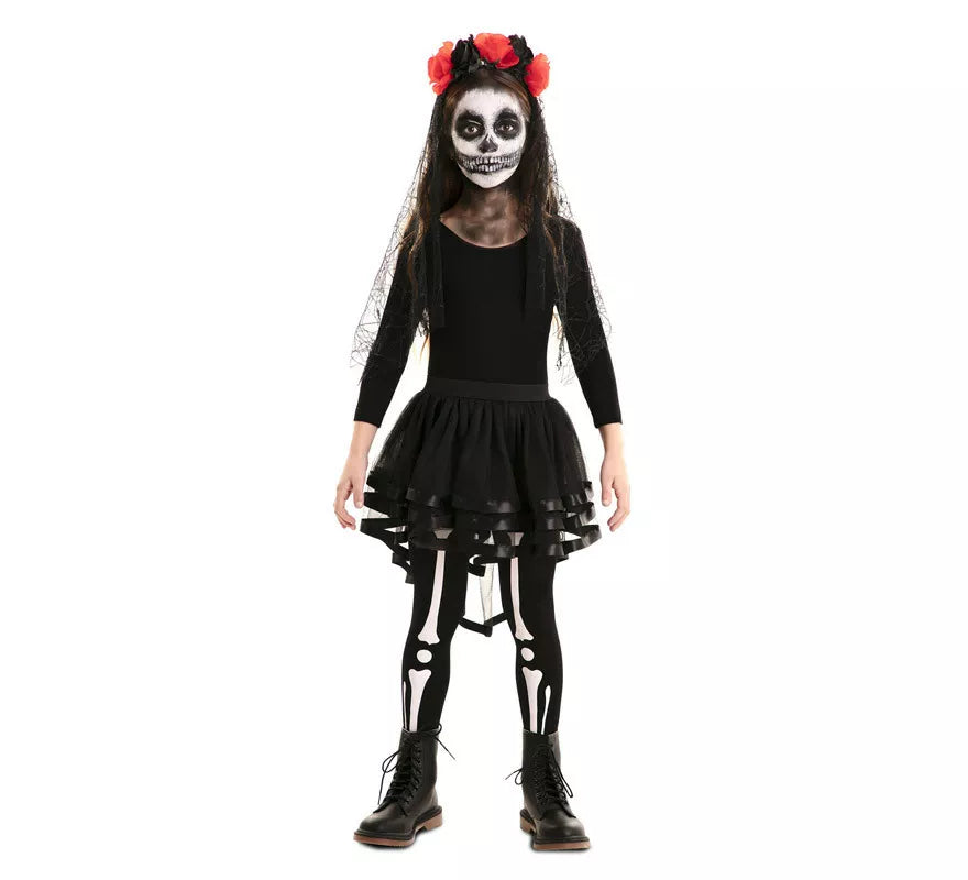 Translation missing: es.Falda y Tiara Día de los Muertos para niña