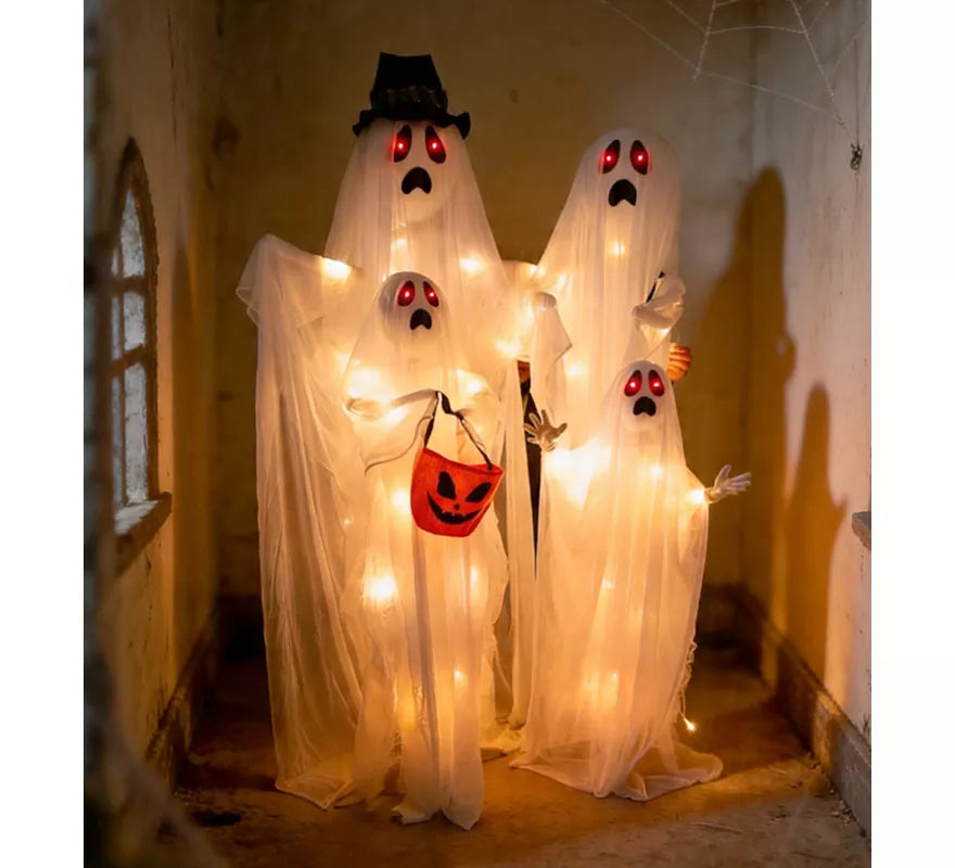 Familia de Fantasmas con Luz de 50x20x160 cm