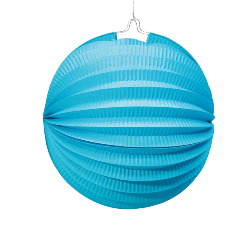 Translation missing: es.Farol Esférico de papel de 26 cm. de color azul