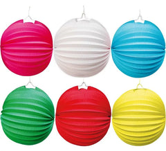 Farol Esférico de papel de 26 cm en varios colores
