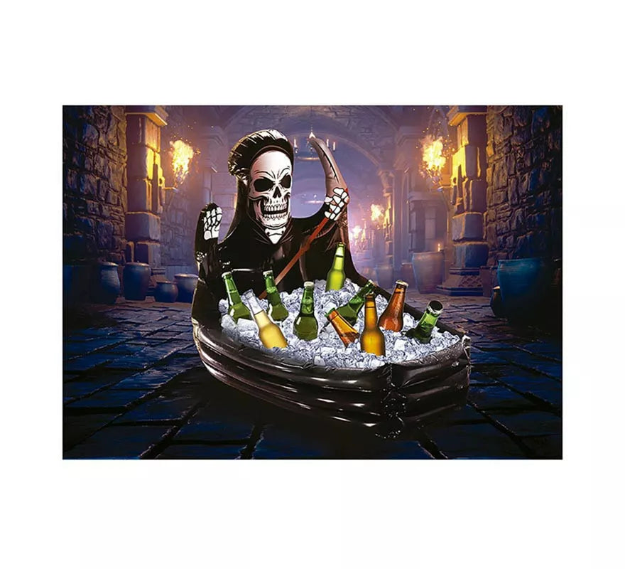 Translation missing: es.Féretro con Calavera Muerte en Nevera Hinchable de 100x35 cm