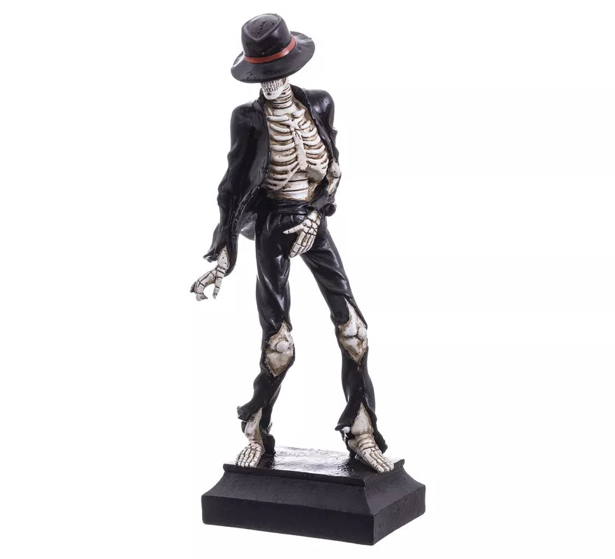 Translation missing: es.Figura de Esqueleto Bailarín con Sombrero negro de 13,2x10,2x32,5 cm