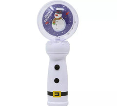 Figura de Muñeco de Nieve con varita bola y leds de 21 cm