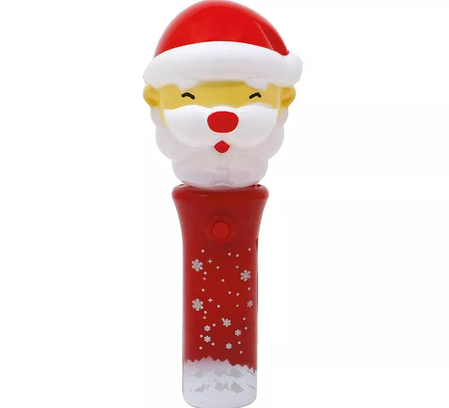 Translation missing: es.Figura de Papá Noel con varita, luz y cuerda de 13 cm