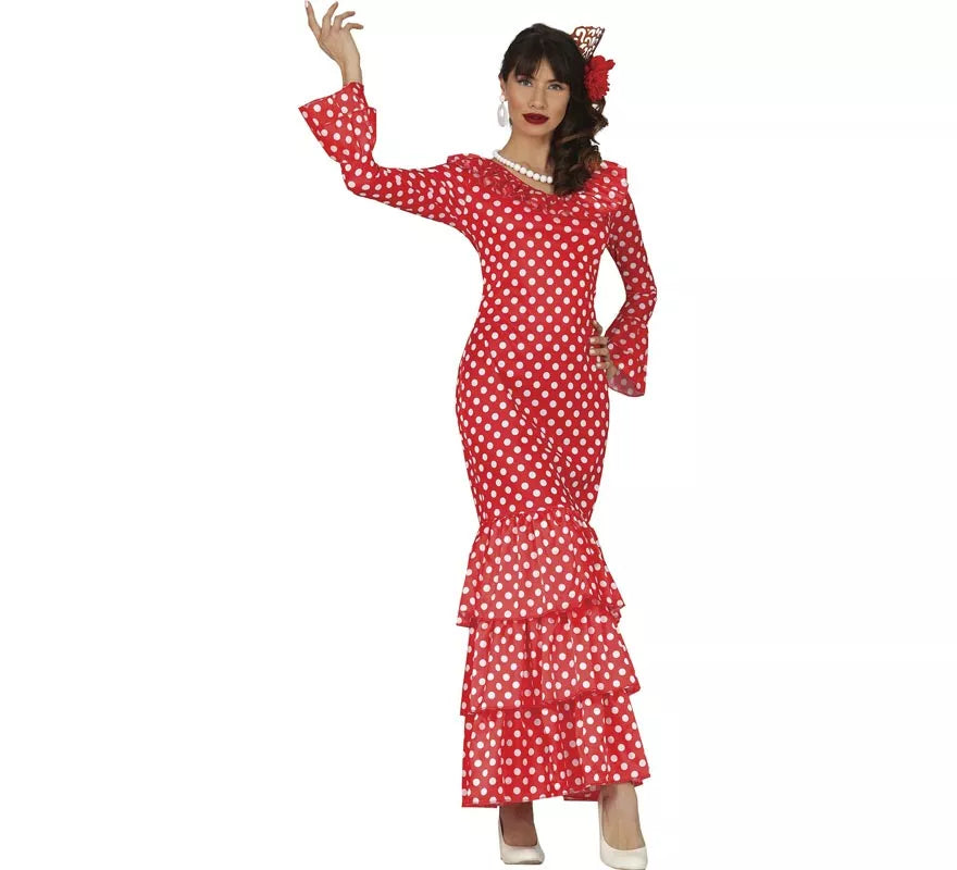 Translation missing: es.Flamenca Rojo con Lunares para mujer