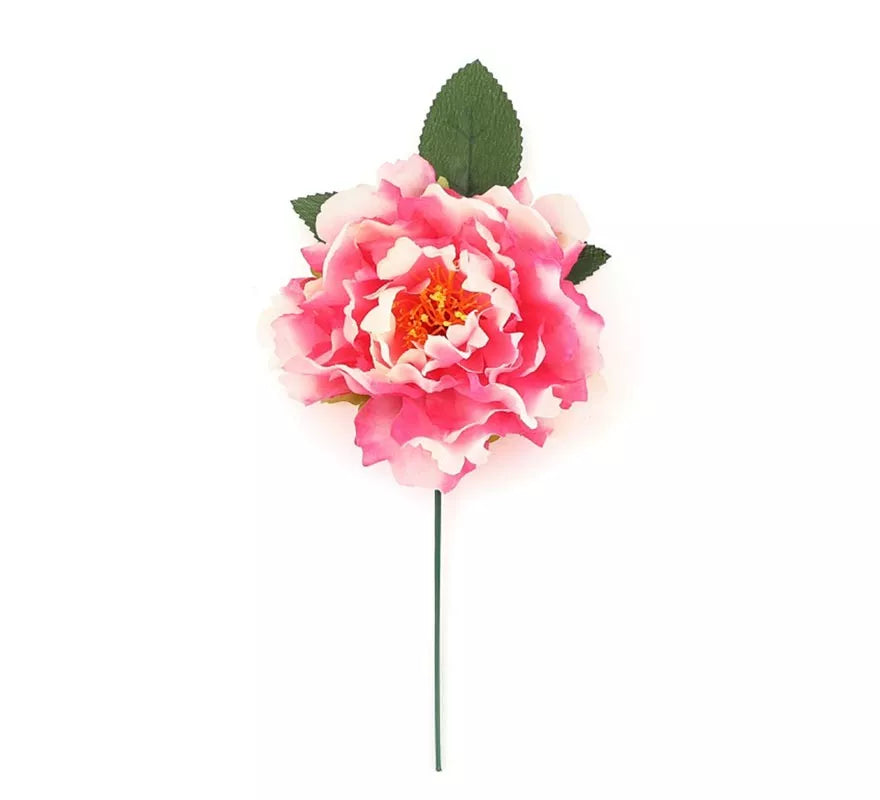 Translation missing: es.Flor con Pinza rosa y blanco de 14 cm