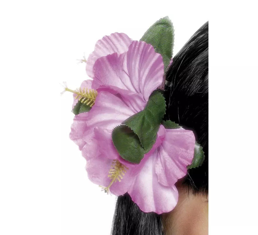 Translation missing: es.Flor Hawaiana rosa para el pelo con clip