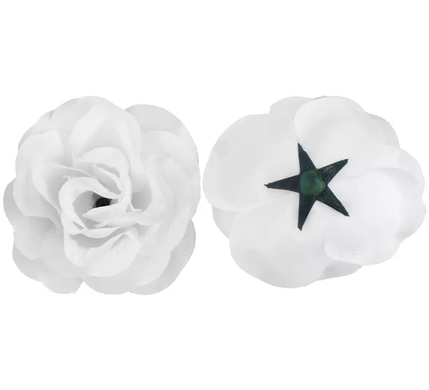 Translation missing: es.Flor Rosa Blanca para Flamencas y Chulapas