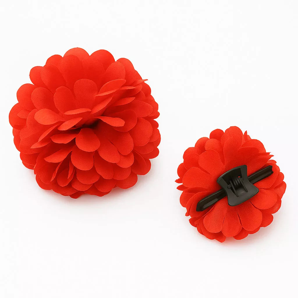 Translation missing: es.Flor Sevillana o Chulapa de 8 cm con pinza en varios colores