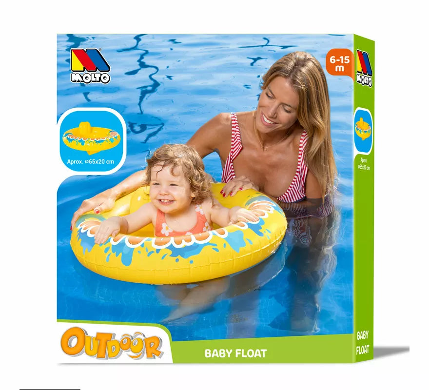 Flotador infantil amarillo de 22x4x23 cm